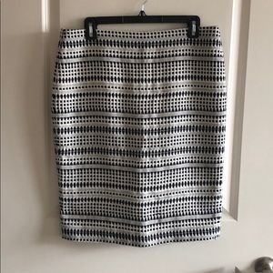 Loft printed pencil skirt